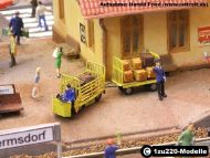 Art-Nr. 11001 - Elektro-Bahnsteigkarre mit 2 Anhängern